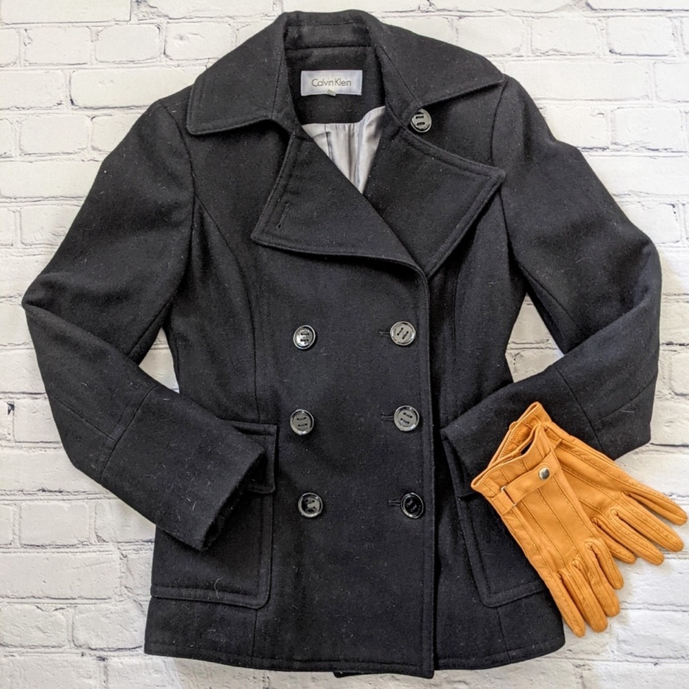 Black Calvin Klein Peacoat